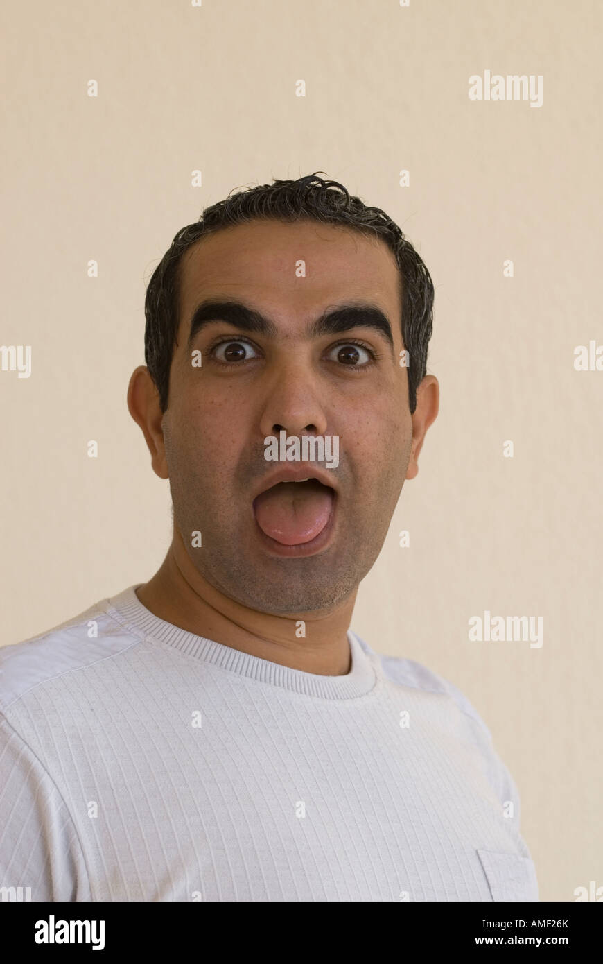 Arabic man shocked Stock Photo