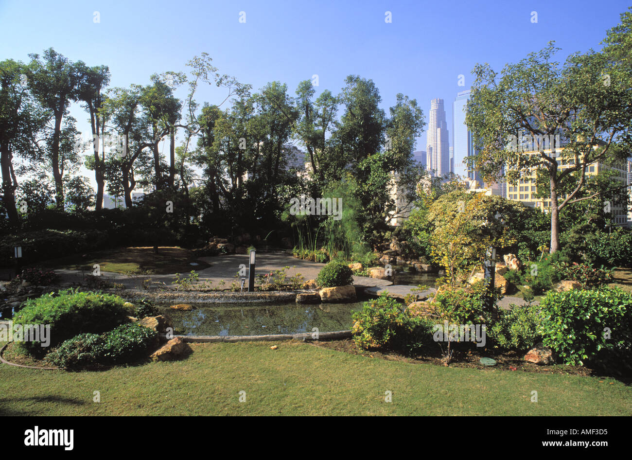 New Otani Hotel Japanese Garden Los Angeles California Stock Photo