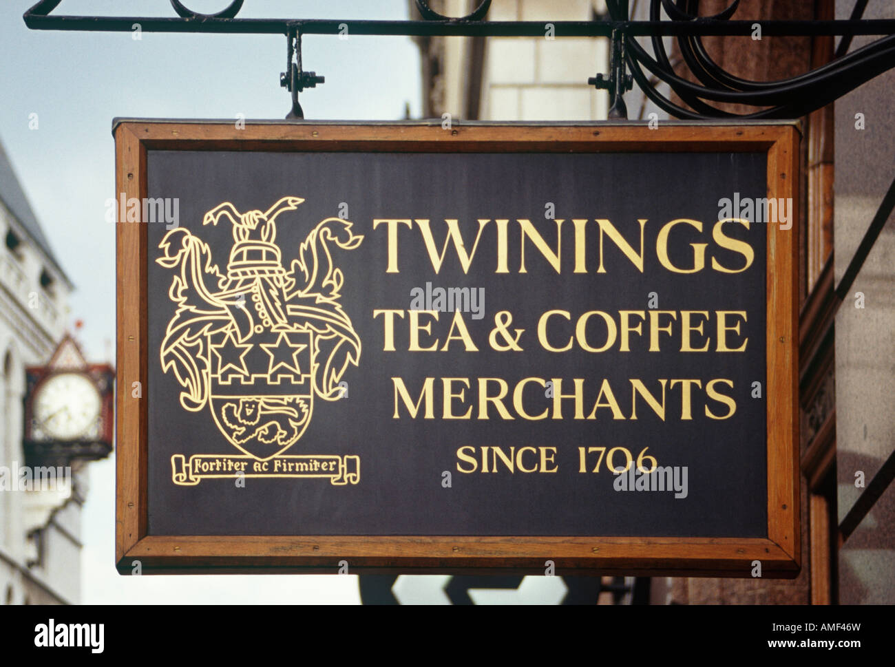 Twinings Tea and Coffee Merchants Fleet Street London England Stock
