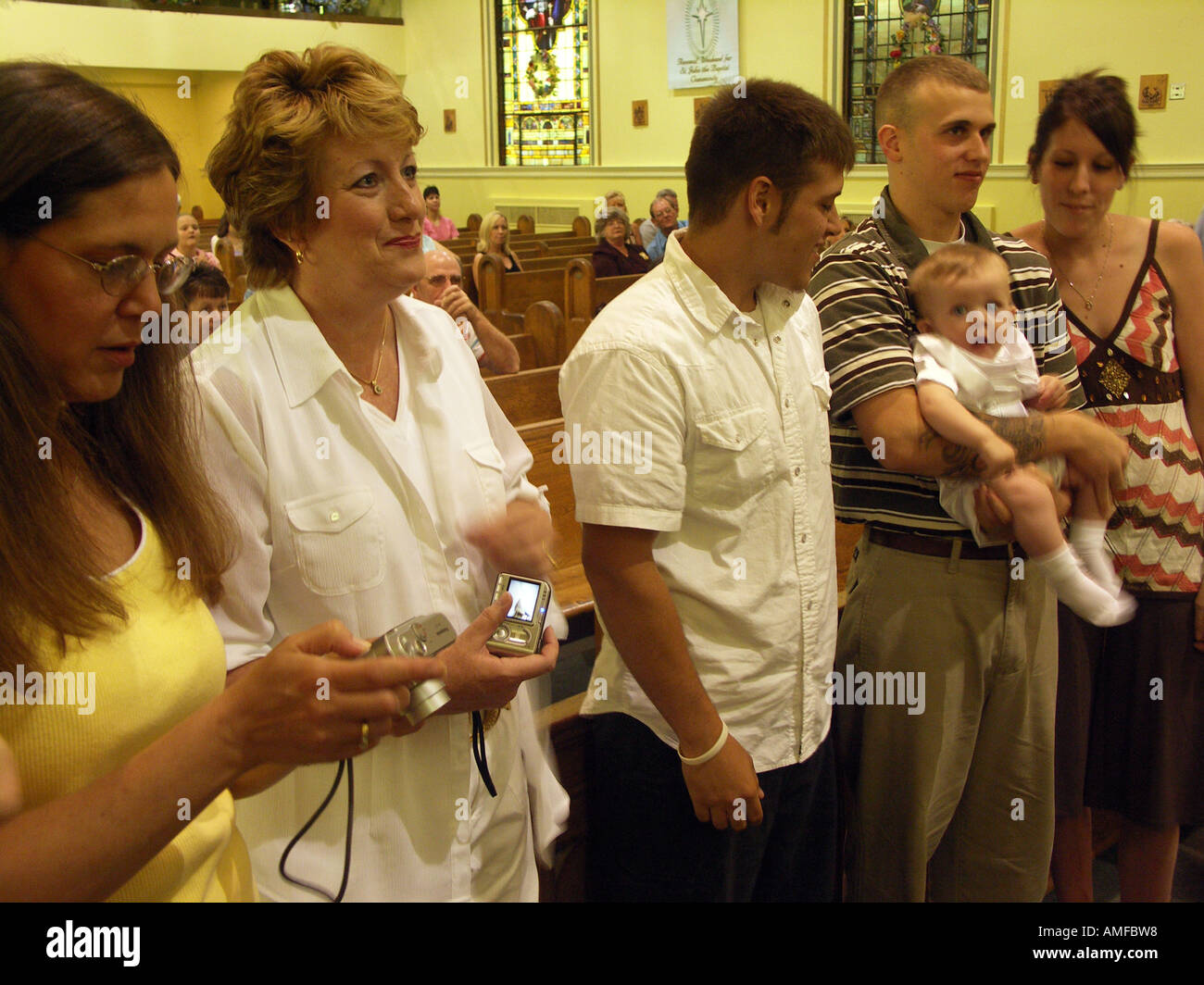 Baby Baptism Stock Photo Alamy