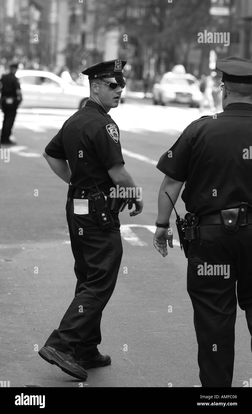 New york city police Black and White Stock Photos & Images - Alamy