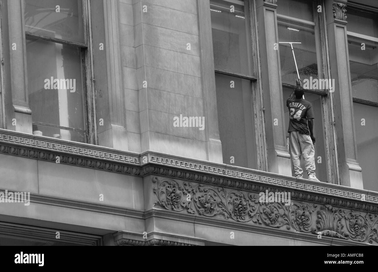 Window Washer New York City Stock Photo Alamy