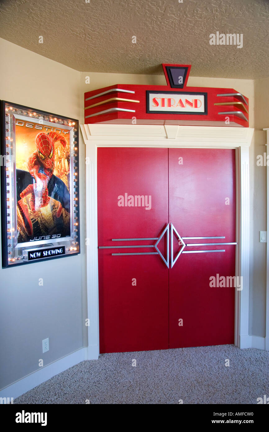 Entrance To A Home Movie Theater Stock Photo 8713359 Alamy