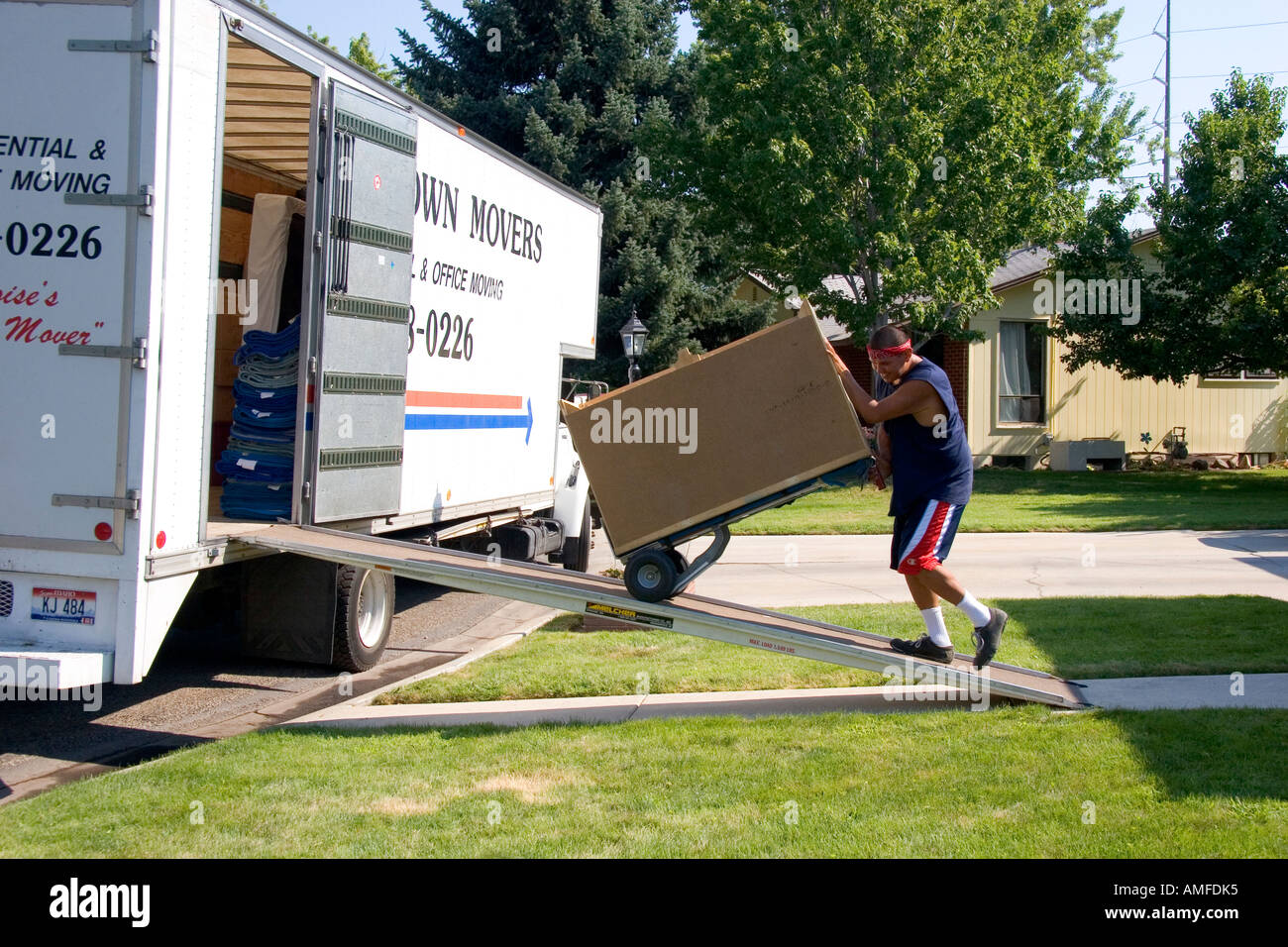 Moving truck ramp hires stock photography and images Alamy