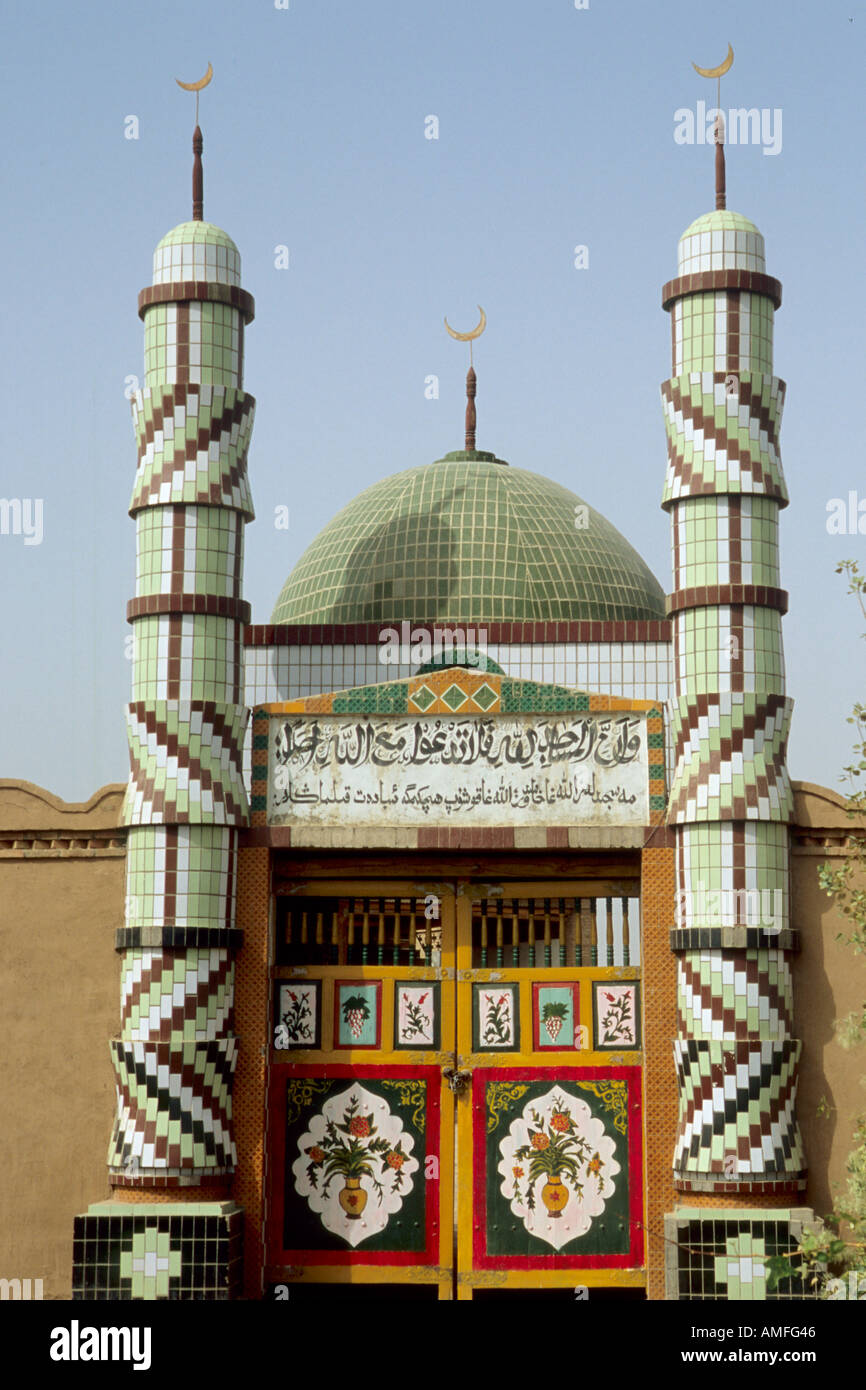 China Xinjiang province Turpan mosque Stock Photo