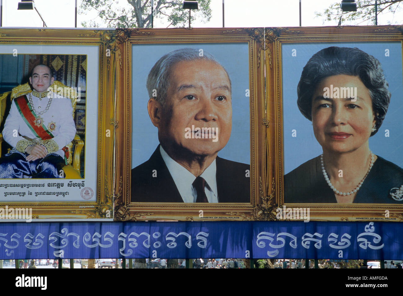 Cambodia Siem Reap royal portraits Stock Photo