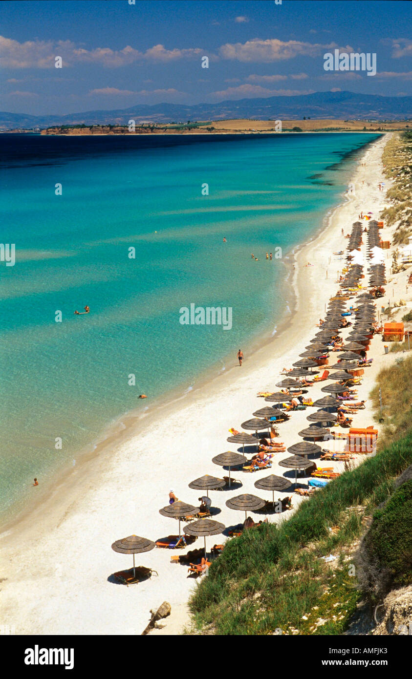 Griechenland, Chalkidiki, Kassandra, Sani, Strand des Hotel Sani Stock Photo: 8714418 - Alamy