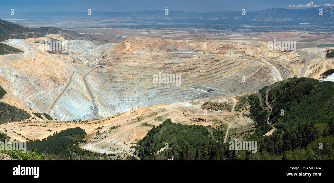open pit mine Kennecott mine Stock Photo Alamy