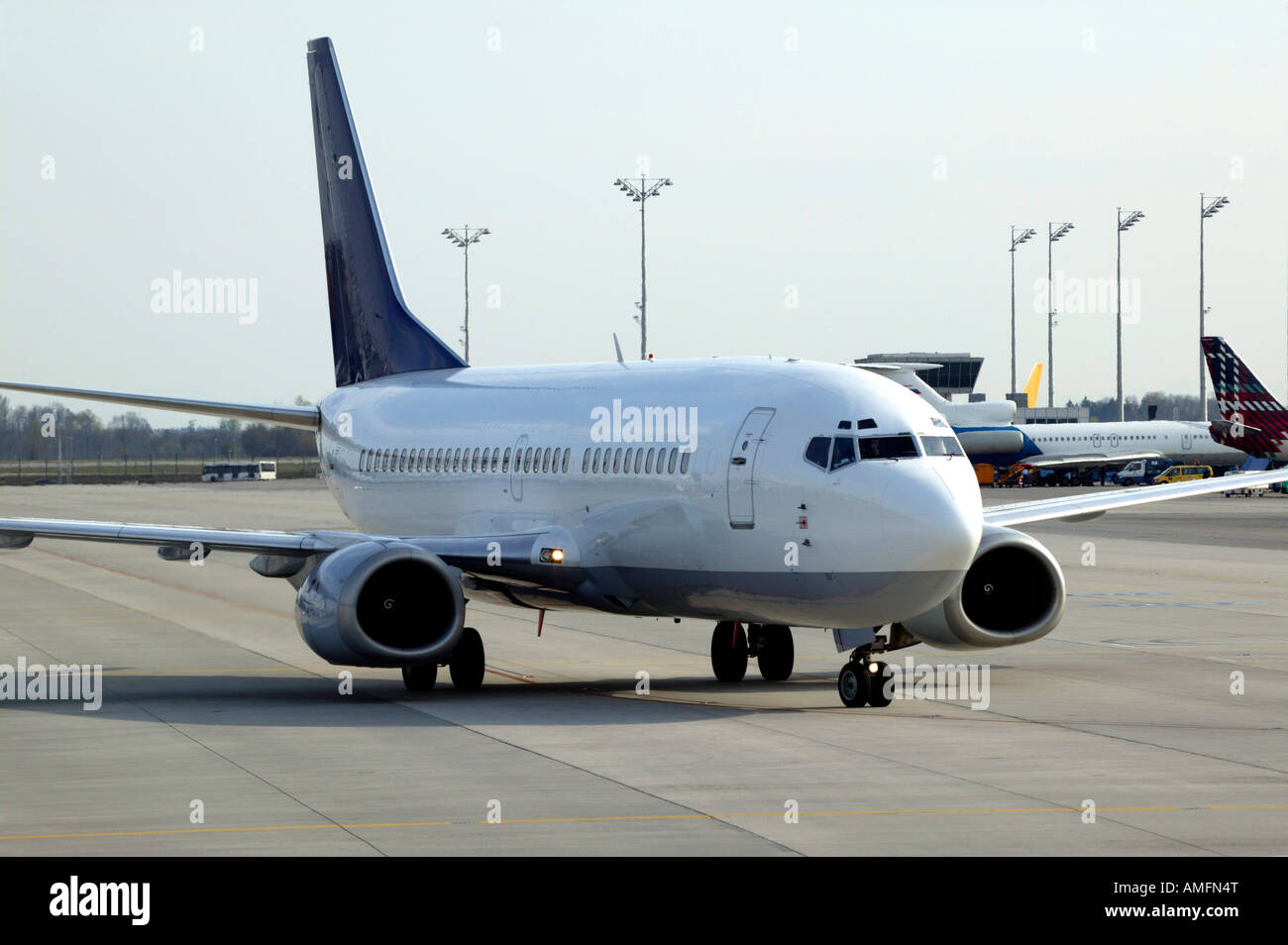 aircraft on ground Stock Photo