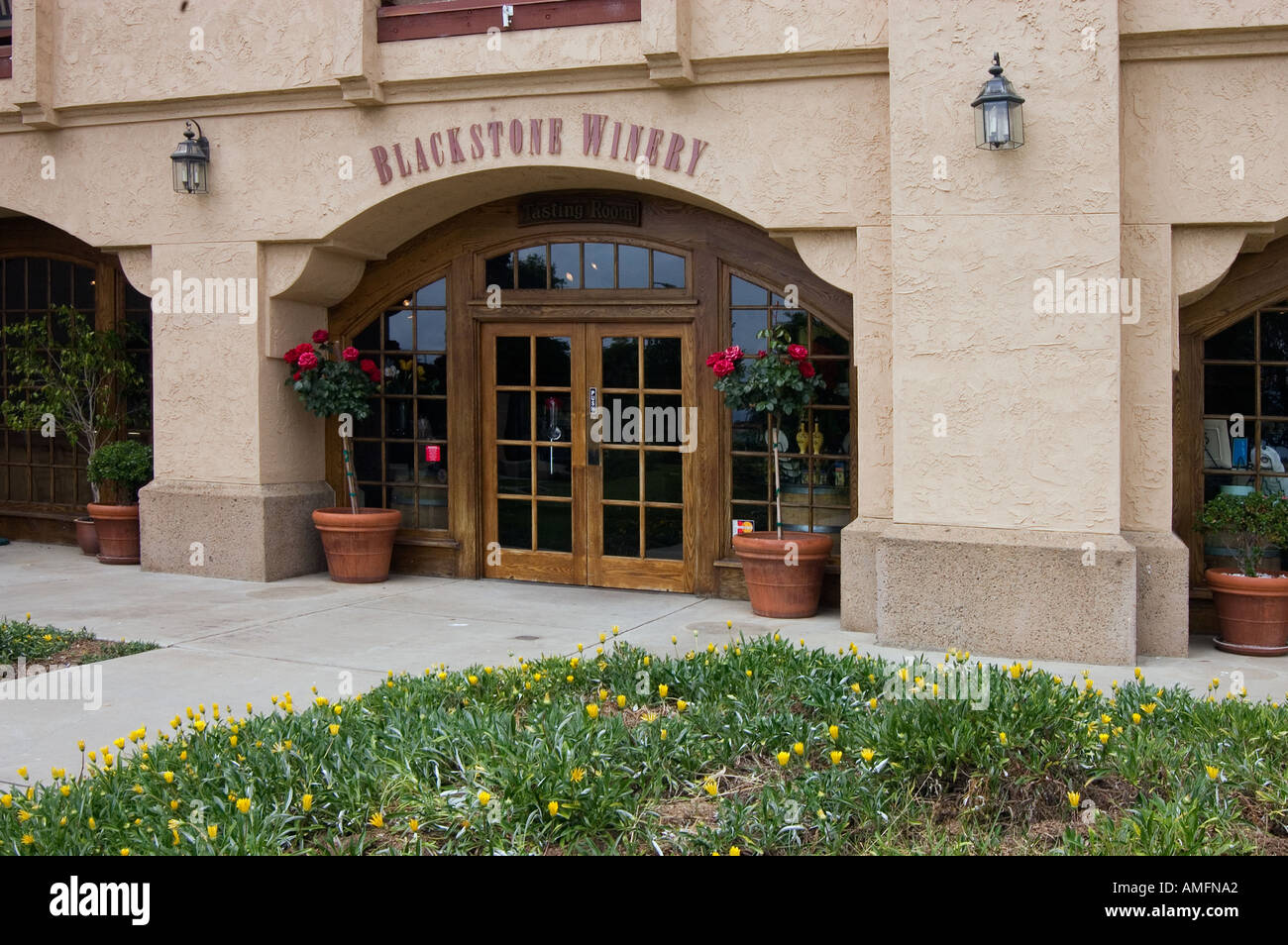 Gift shop entrance at the BLACKSTONE WINERY near GONZALES in the