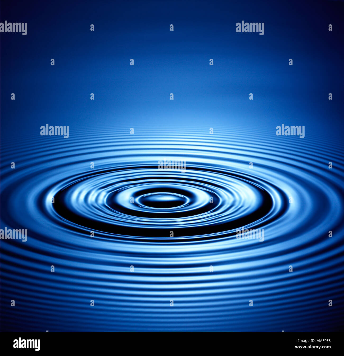 Blue water rings Stock Photo Alamy