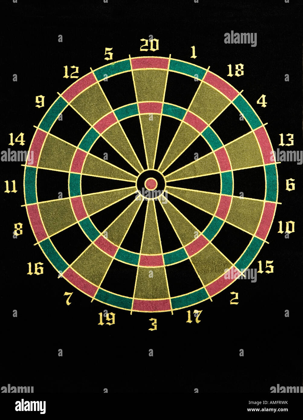 Vintage felt dartboard Stock Photo Alamy