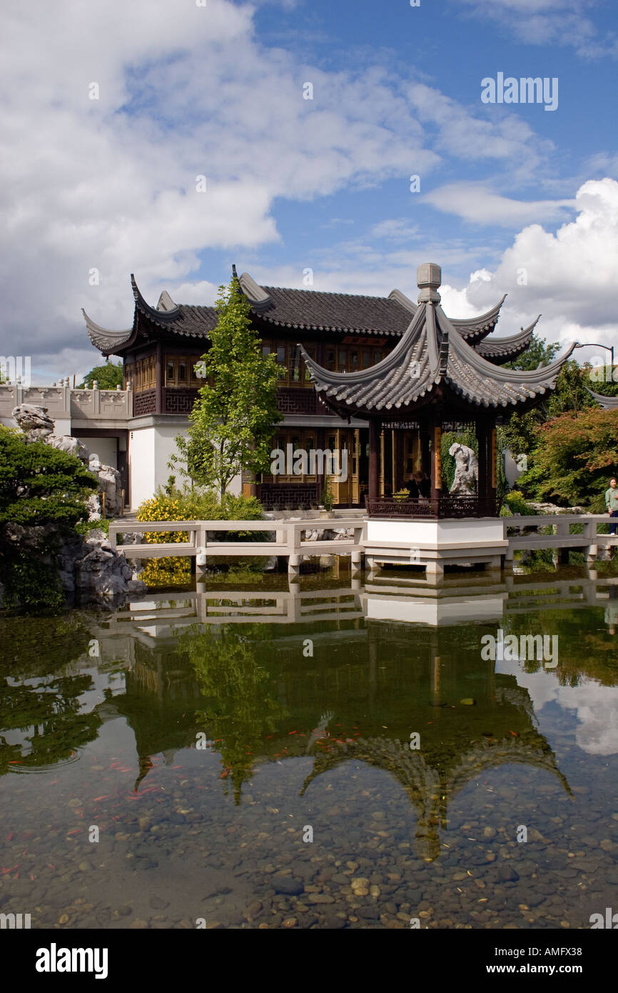 Ornately carved woodwork Japanese lantern at the Portland Classical