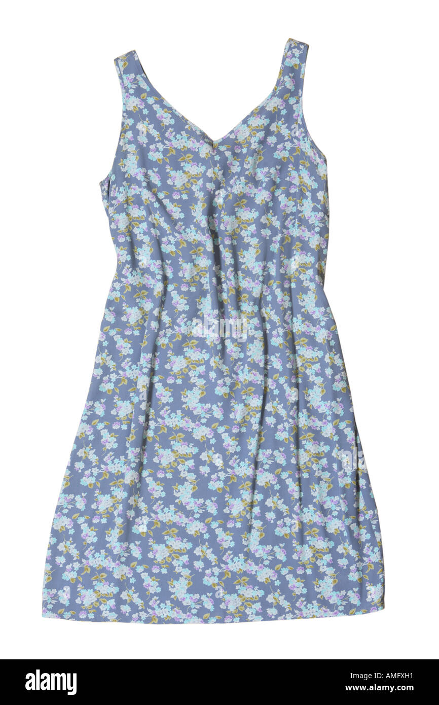 Blue Floral Dress Stock Photo