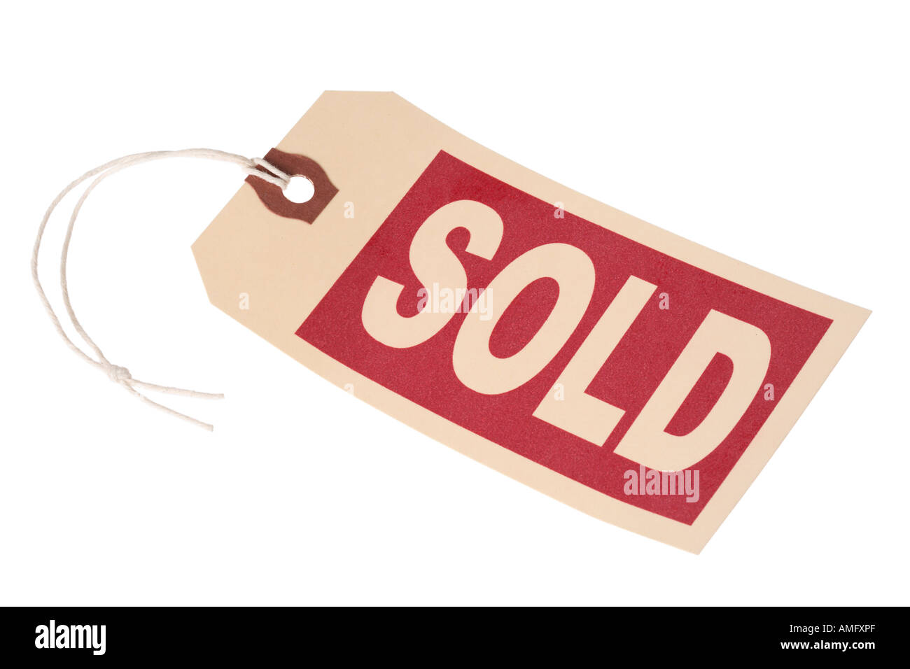 SOLD tag Stock Photo