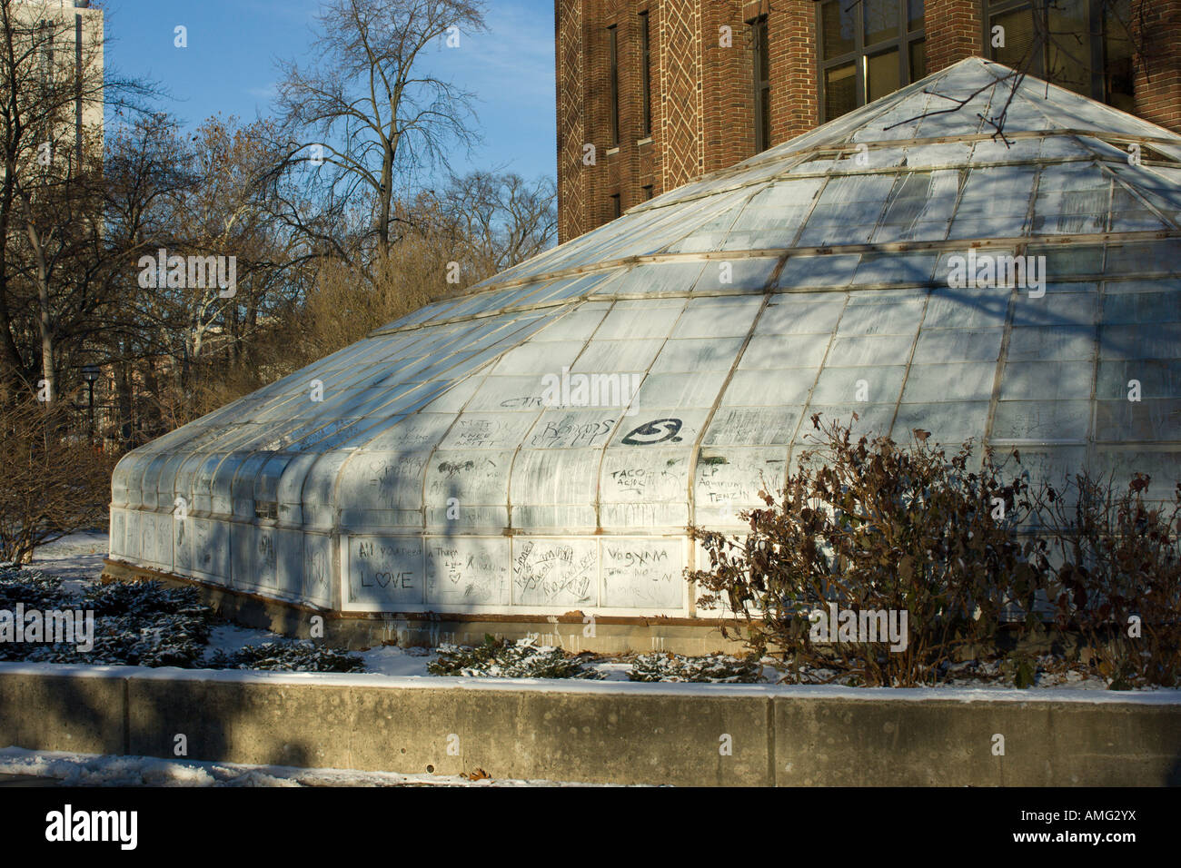 The E H Kraus building and greenhouse at the University of Michigan Ann