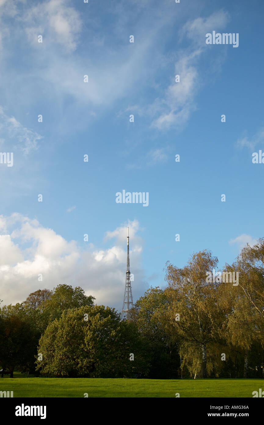 radio mast at crystal palace london england Stock Photo