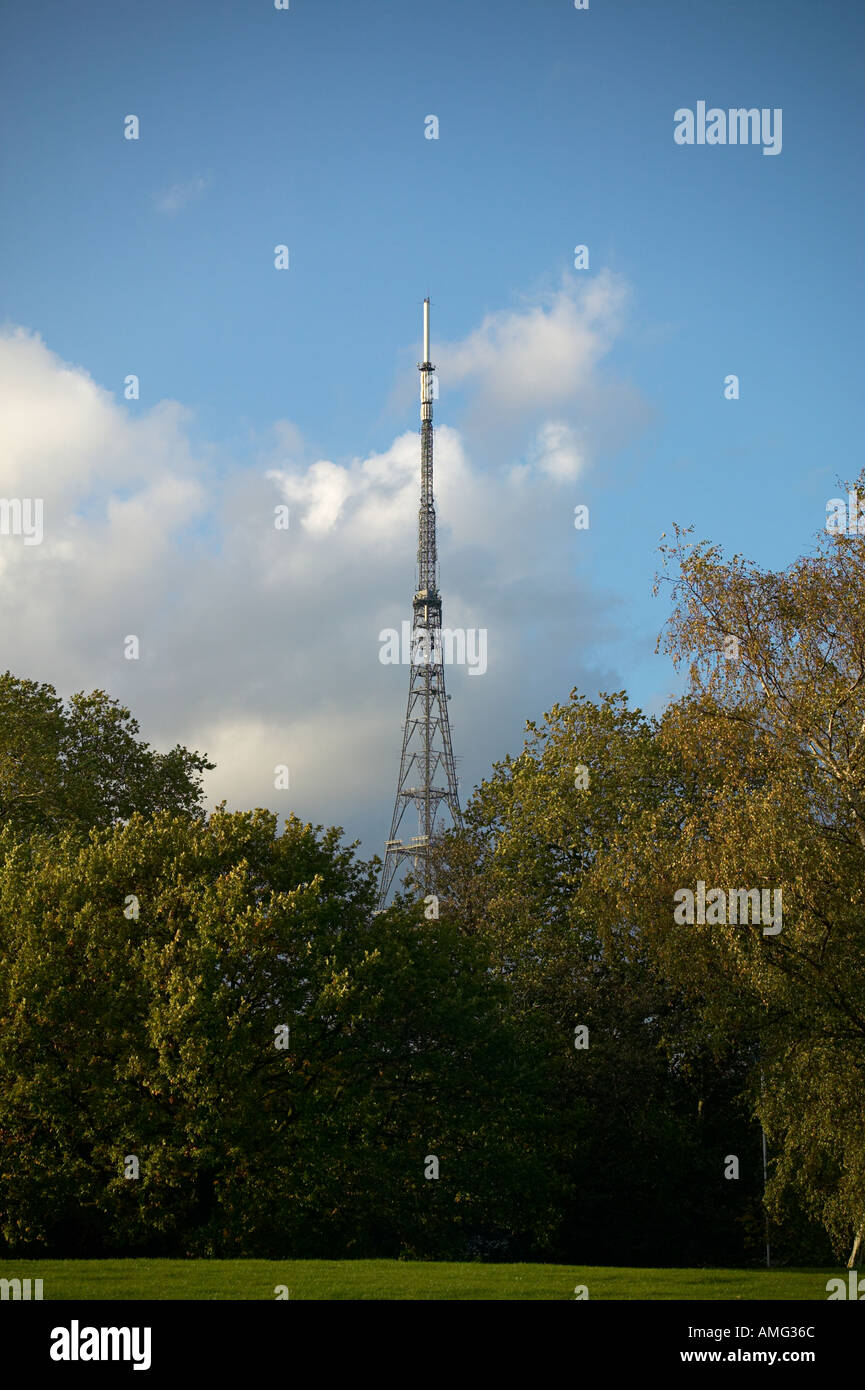 radio mast at crystal palace london england Stock Photo