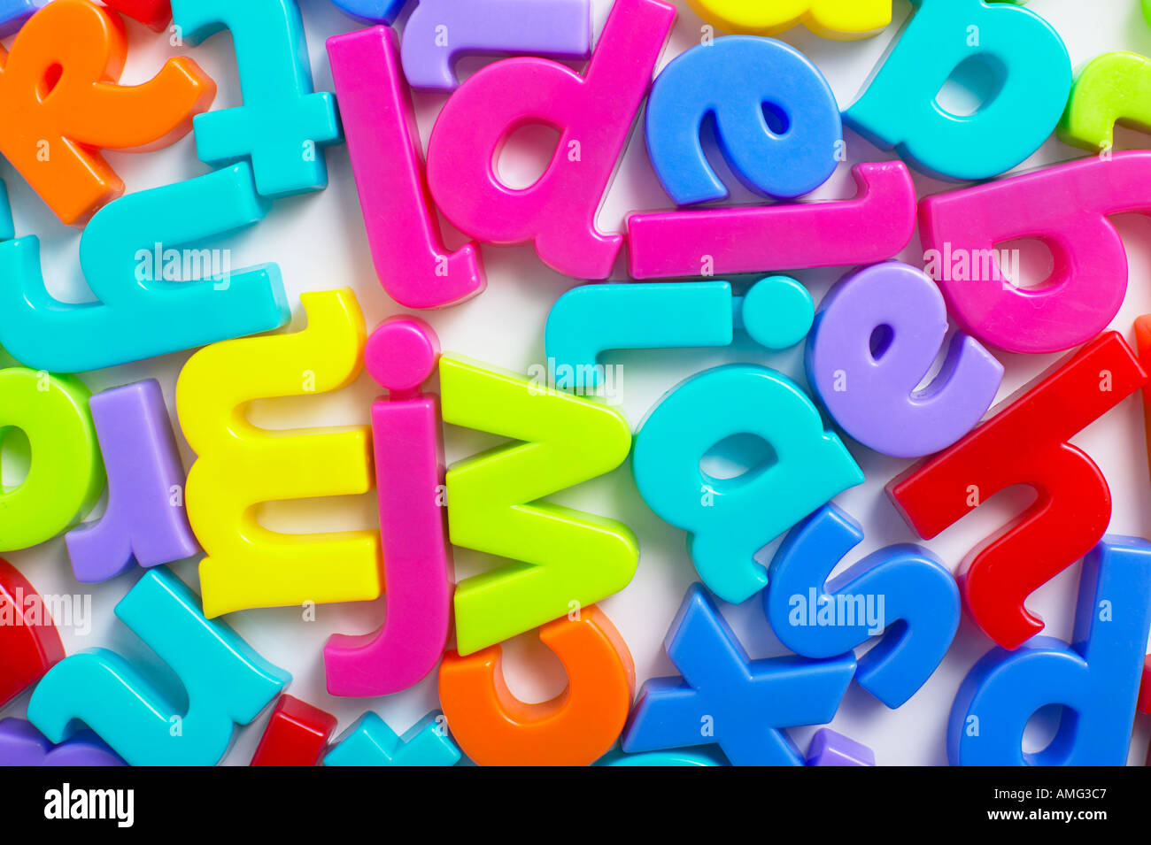 close up of children's alphabet fridge magnets Stock Photo - Alamy