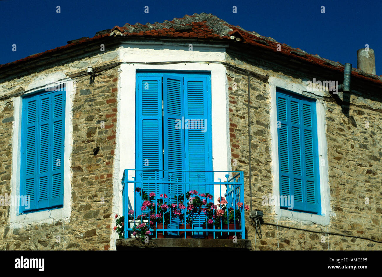 Griechenland, Chalkidiki, Binnenland, Polygyros, Ortsansicht Stock Photo