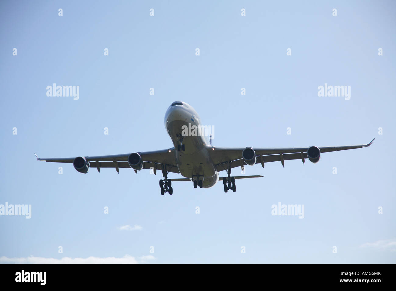 Jet Aircraft landing at Mascot Airport Sydney New South Wales Australia Stock Photo