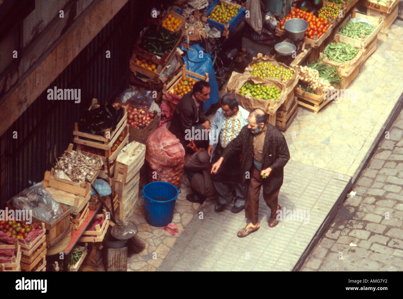 Türkei, Istanbul, Obst- und Gemüsegeschäft Stock Photo