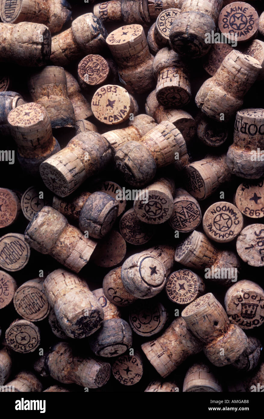 Assorted champagne corks Stock Photo Alamy