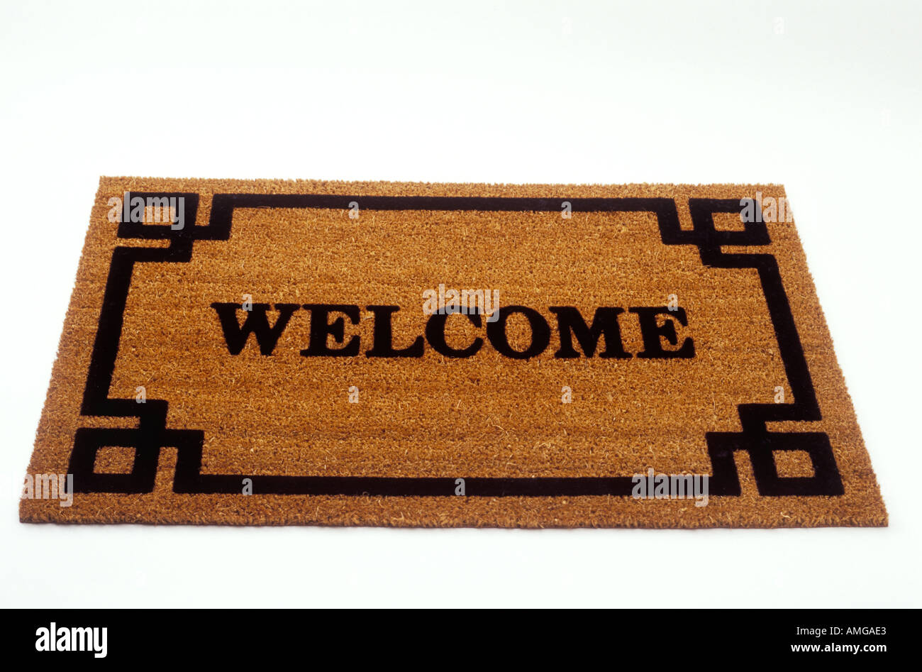 Welcome door mat Stock Photo