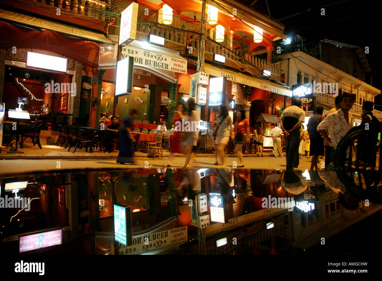 Siem Reap nightlife Cambodia Stock Photo