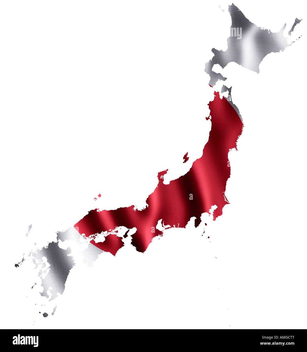 National flag of Japan as a map Stock Photo Alamy