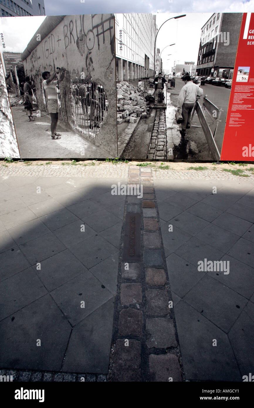 GERMANY BERLIN A spot where the Berlin Wall used to be near Checkpoint Charlie PHOTO GERRIT DE