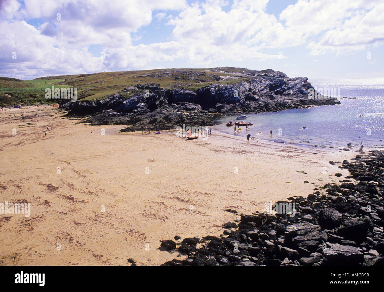 Porthdafarch Beach near Holyhead Isle of Anglesey Wales Stock Photo Alamy