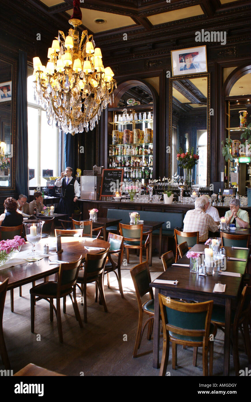 interior of La Bonbonniere cafe Maastricht Netherlands Stock Photo