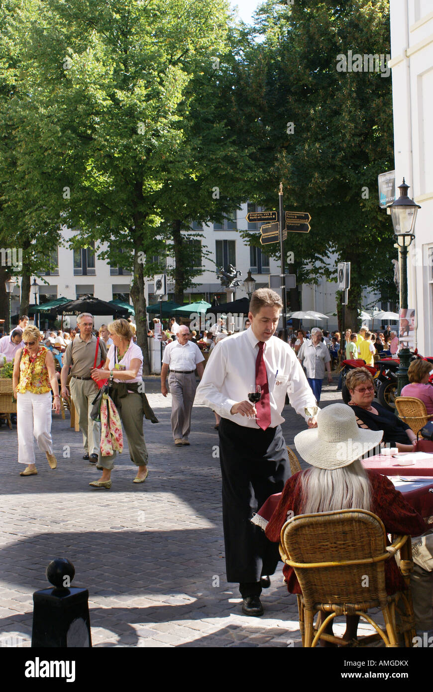 Onze Lieve Vrouweplein square with terraces in Maastricht Netherlands Stock Photo Alamy