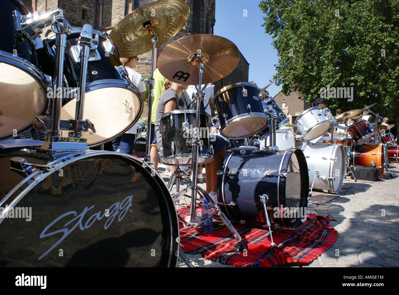 drums at open air music festival Maastricht Netherlands Stock Photo - Alamy