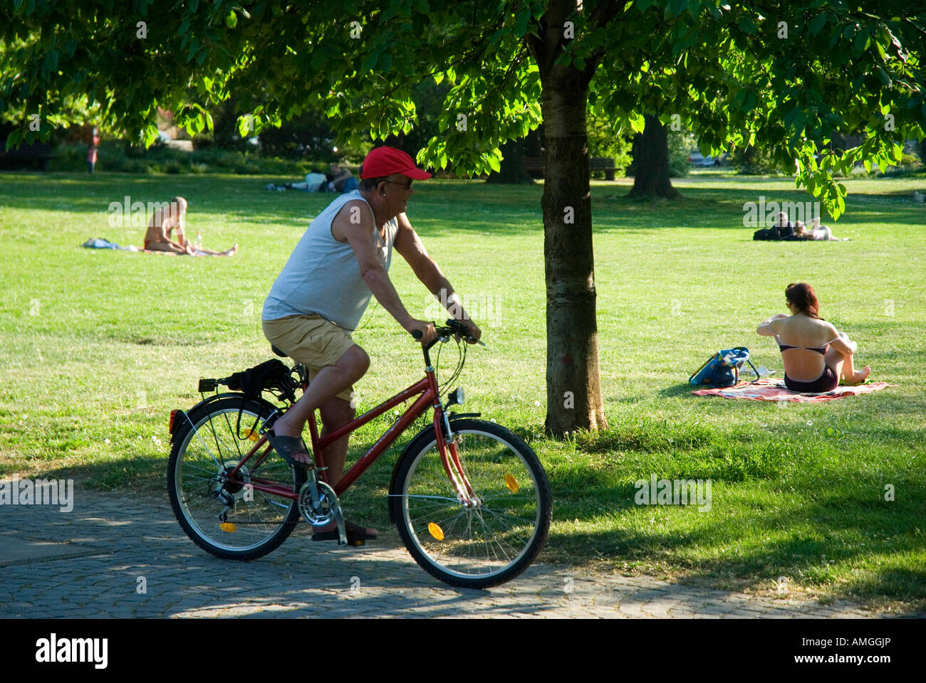 Park in Green U area STUTTGART Germany Year 2007 Stock Photo - Alamy