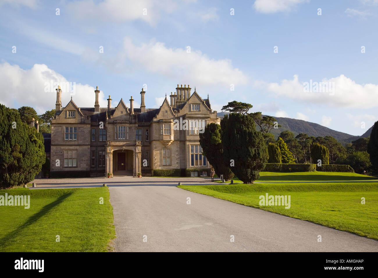 Muckross House front entrance and drive in Muckross Estate in Killarney