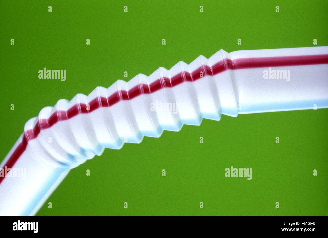 Bent plastic drinking straw close up Stock Photo Alamy