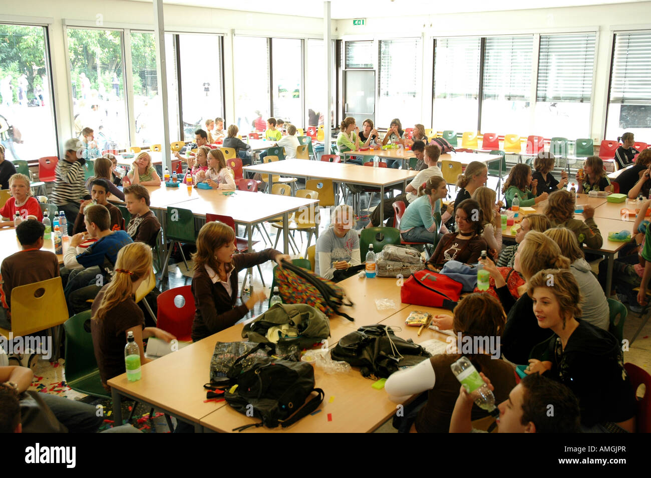 school canteen at lunchtime Stock Photo Alamy