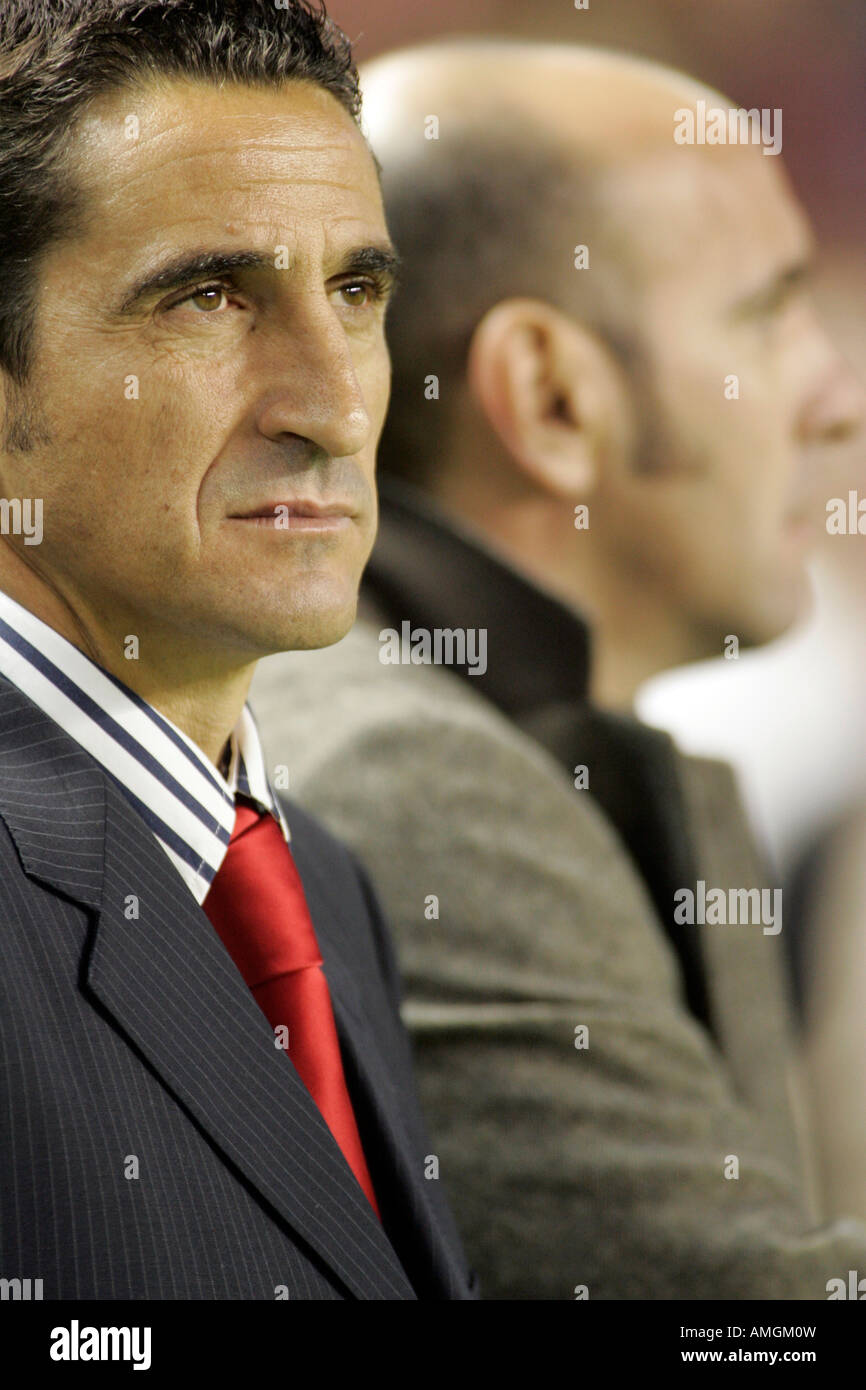 Manolo Jimenez (Sevilla FC coach) and Ramon Verdejo Monchi (Sevilla FC