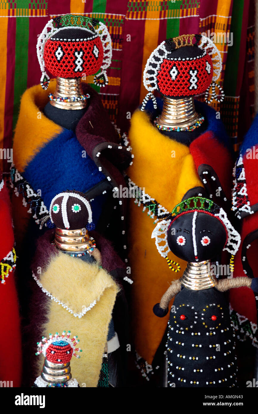 Group of African Ndebele dolls South Africa Stock Photo