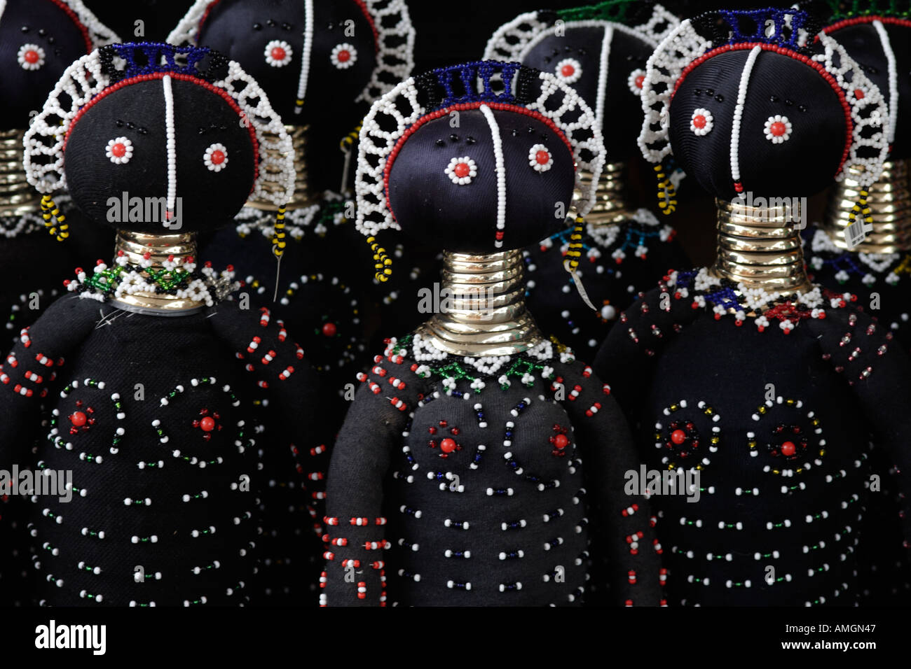 Horizontal Group of African Ndebele dolls South Africa Stock Photo Alamy