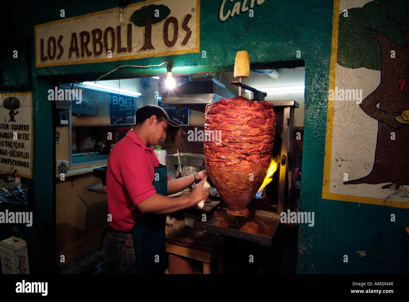 Mexico, Mexico City, Taco Stand. Stock Photo