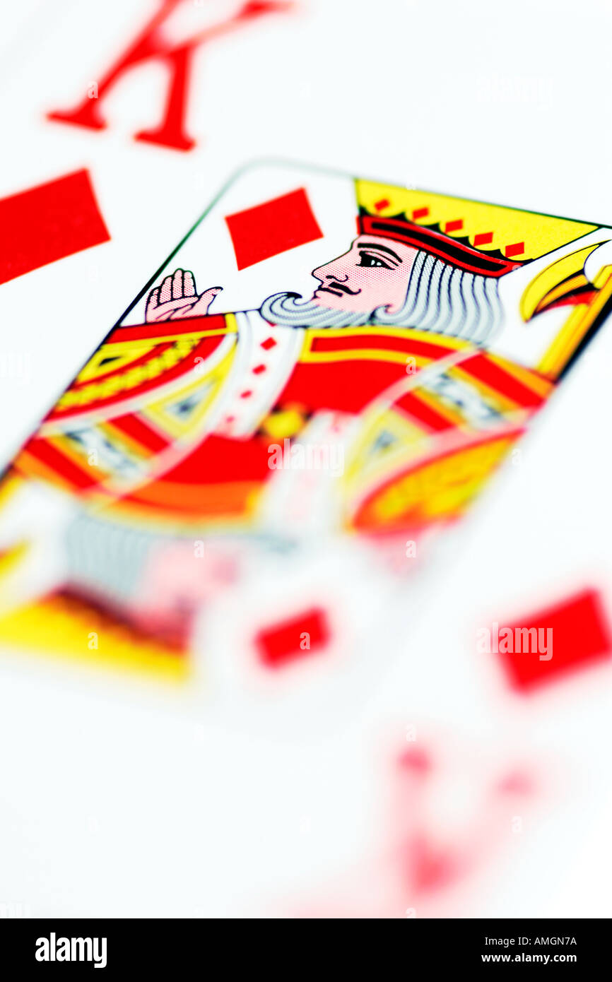 Three Playing Cards: King, Queen and Jack of Diamonds. Stock Image - Image  of game, diamonds: 141008989