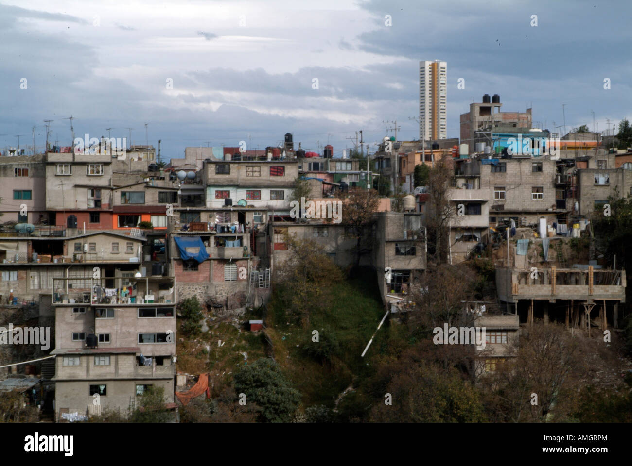Mexico, Mexico City, View of outlying Shantytowns Stock Photo