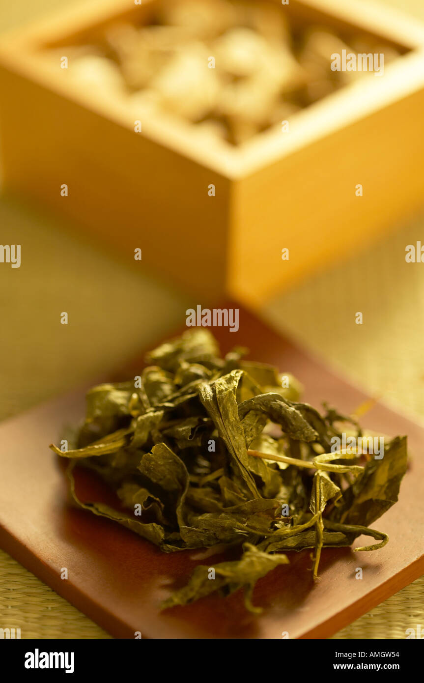 Green tea leaves Stock Photo Alamy