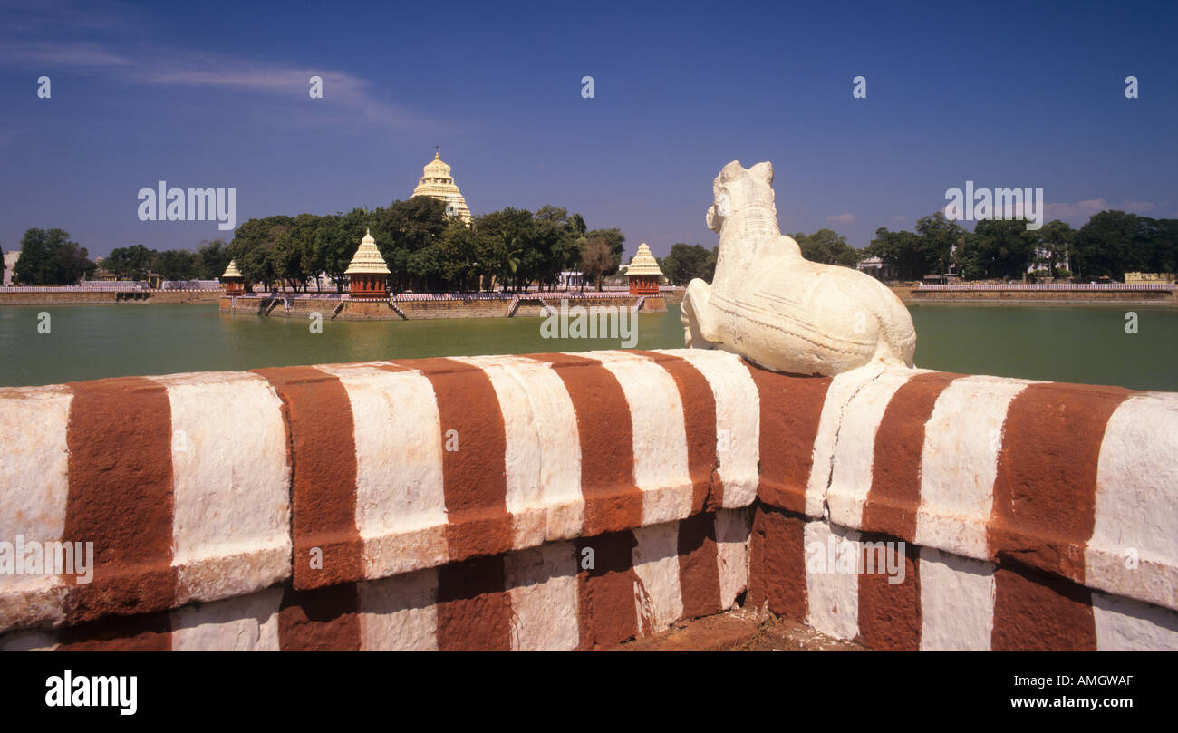 Mariammam Teppakulam Tank and shrine Madurai Tamil Nadu India Stock