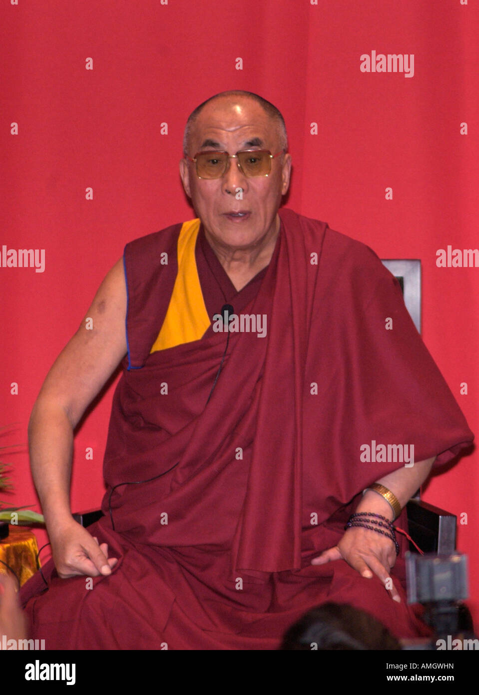 His holiness the 14th Dalai Lama Tenzin Gyatso, during his visit to