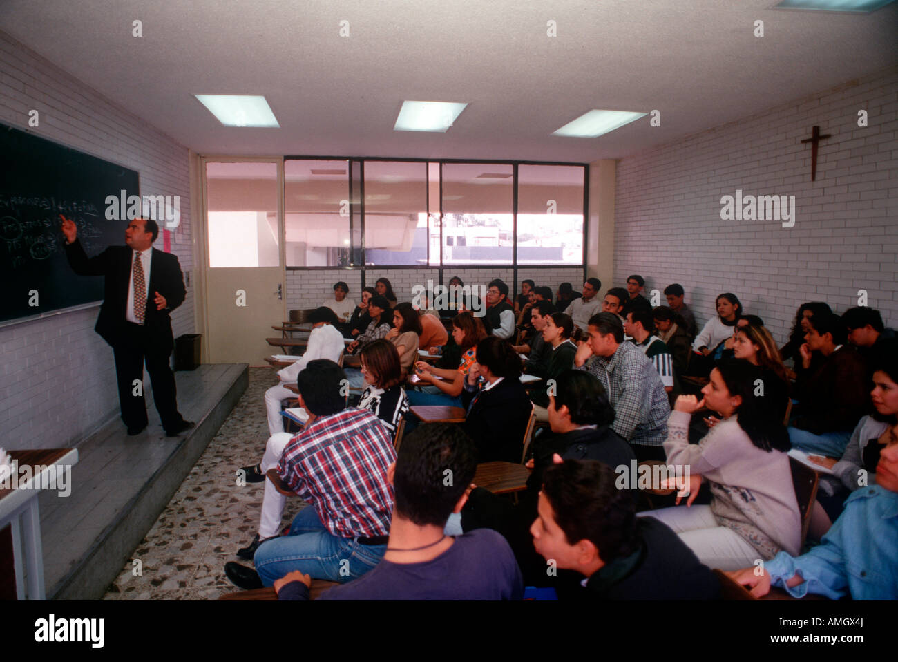 Class in Constitutional Law for Business Administration, at prestigious LaSalle University in Mexico City. Stock Photo