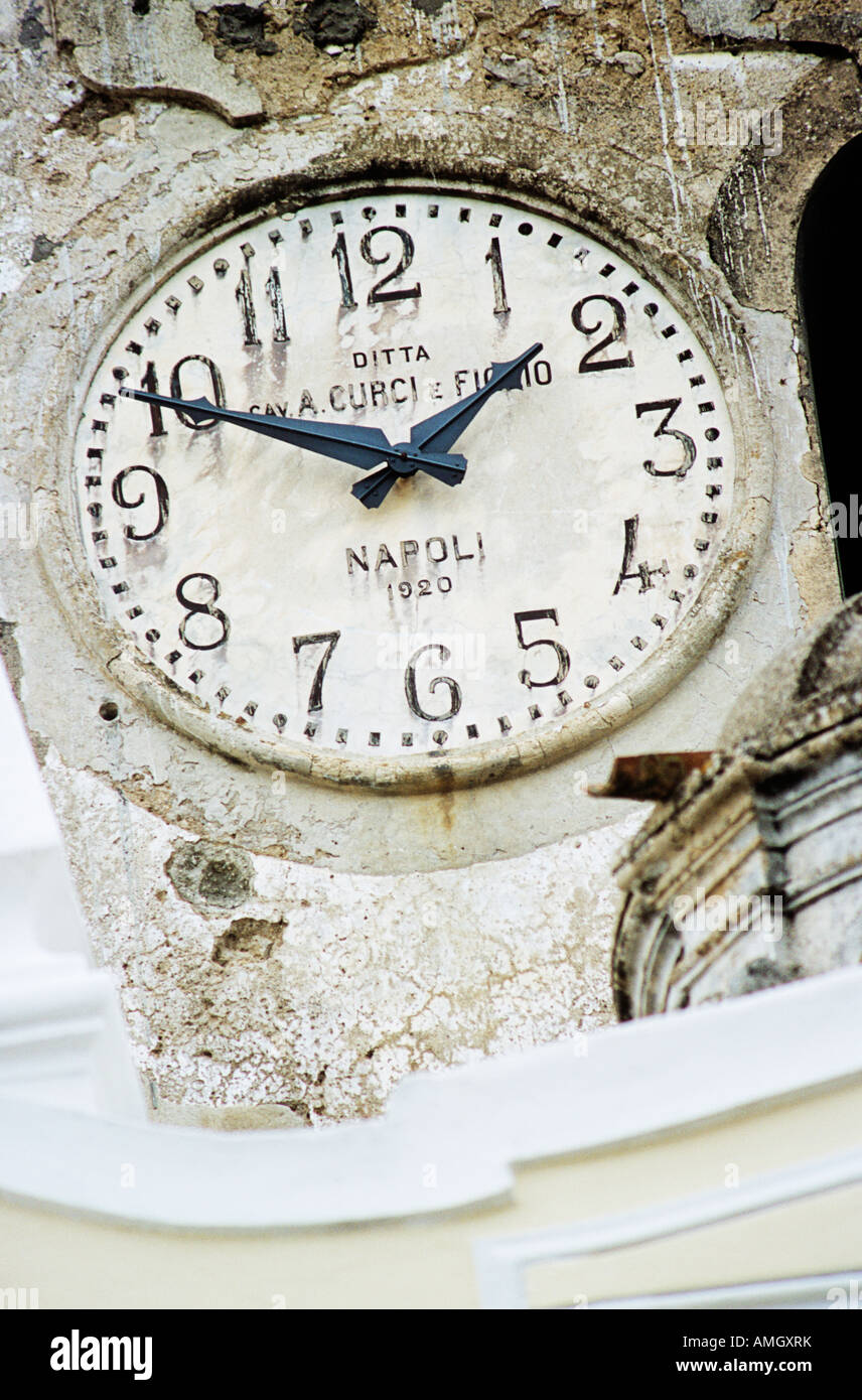 Capri Clock Church clock tower, Anacapri, Capri, Italy Stock Photo - Alamy